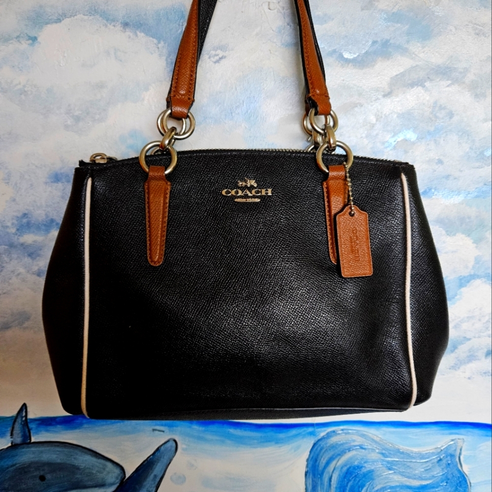 COACH black leather Christie bag satchel
